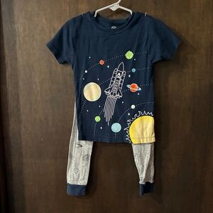 wonder nation navy space pajamas size 5T